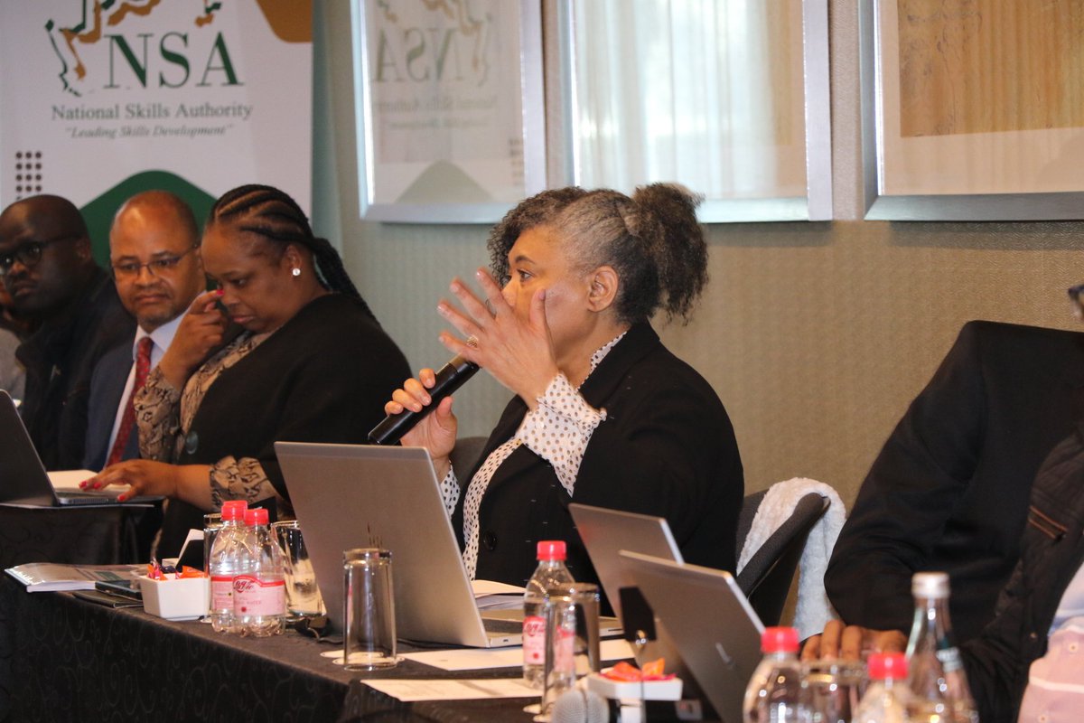 SkillsAuthority's tweet photo. The NSA Acting Chairperson, Ms Jocelyn Vass in her opening remarks welcomed the FoodBev SETA representatives to a fruitful engagement that will strengthen the partnership between the SETA & the NSA.
#SkillsDevelopment
#SETAsSupport
#SETAsMonitoring_Evaluation
#SkillsOfTheFuture https://t.co/a25HNVViox