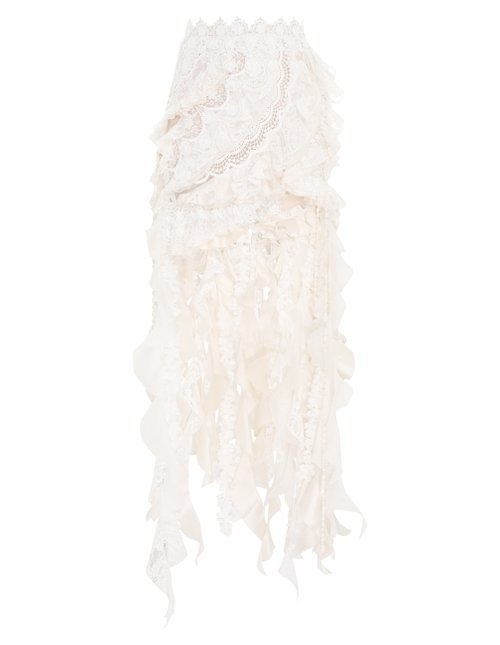 Zimmermann ss23 'Wonderland' lace frill skirt