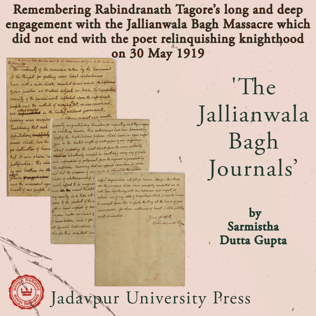 30 May 1919: On this day 104 years ago, Rabindranath Tagore wrote to Viceroy Chelmsford, renouncing knighthood in protest against the massacre at Jallianwala Bagh and expressing solidarity with millions of his countrymen who were 'surprised into a dumb anguish of terror. ' (1/4)