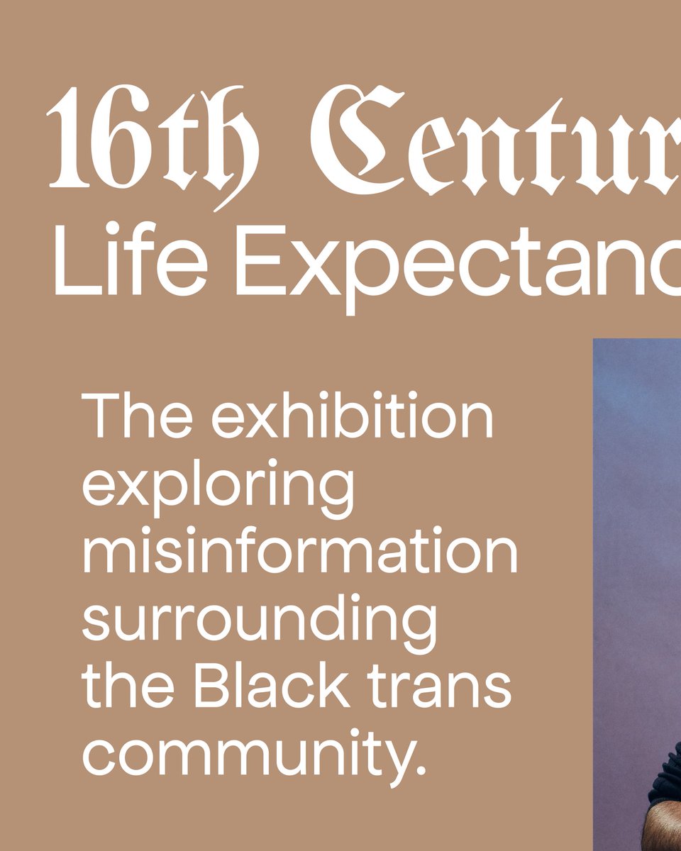 ukblackpride's tweet photo. 16th Century Life Expectancy
The exhibition exploring misinformation surrounding the Black trans community.
Christie's Lates: Pride 30 May, 6pm to :30pm 8 King Street, London, SW1Y 6QT
https://t.co/mcfe3qjFQe
#UKBlackPride #16thCenturyLifeExpectancy #BlackTransLivesMatter https://t.co/VzABr6o49s