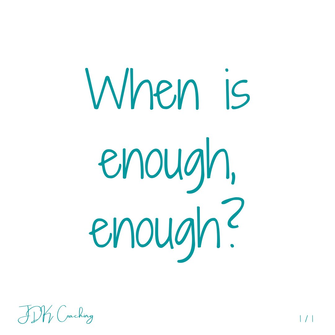 If this resonates with you, it needs no further explanation. '𝗪𝗵𝗲𝗻 𝗶𝘀 𝗲𝗻𝗼𝘂𝗴𝗵, 𝗲𝗻𝗼𝘂𝗴𝗵?' My DM's are open, and i'm here to support you. #Coach #LifeCoach #Coaching #Collaboration #Support #Change #Enough #EnoughISEnough