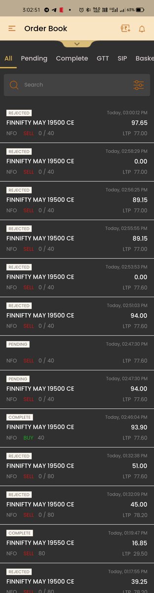 tech2tube's tweet photo. @ShoonyaApp @SkandaAlgo Hit several times on pending Target. Order not executed or Unable to exit https://t.co/hn6PBmzZlY