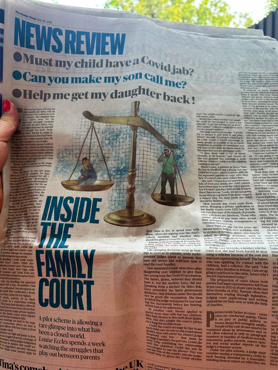 Interesting to see the coverage of transparency in the family court in <a href="/thetimes/">The Times and The Sunday Times</a>. Despite being tough reading about how difficult navigating children proceedings is, it shines a necessary light. The family team <a href="/irwinmitchell/">Irwin Mitchell</a> are well placed to assist parents in these matters.
