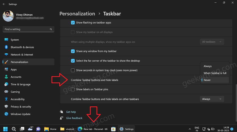 mr_morng_star's tweet image. Here&apos;s how to enable Never Combine Taskbar Buttons in Windows 11 build 23466 in Dev channel: geekermag.com/enable-never-c…
#Windows11 #NeverCombineTaskbar #Windows11Taskbar