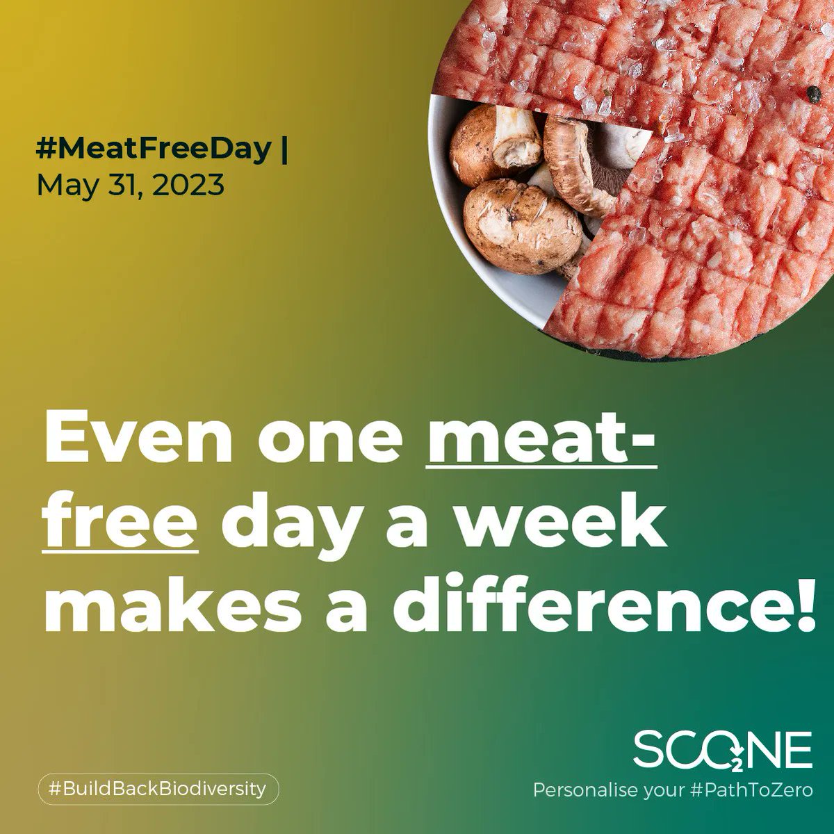 🌱 Tomorrow is #MeatFreeDay, a chance to embrace plant-based goodness!🌿🥦 Skip the meat &amp; explore a world of delicious alternatives. Making this small change = making a big impact on your health &amp; the environment. Let's make every day a #MeatFreeDay for a better future!🌍💚