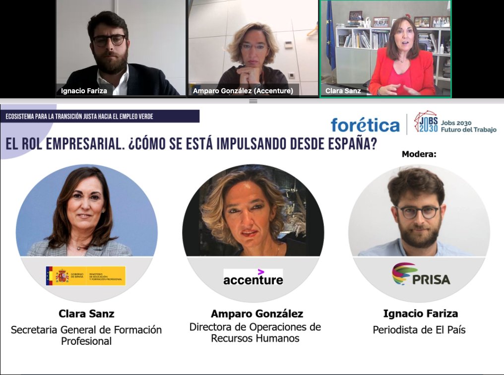 Gracias a @foretica por invitarme a participar en su jornada de hoy sobre "JOBS 2030 – Futuro del Trabajo".