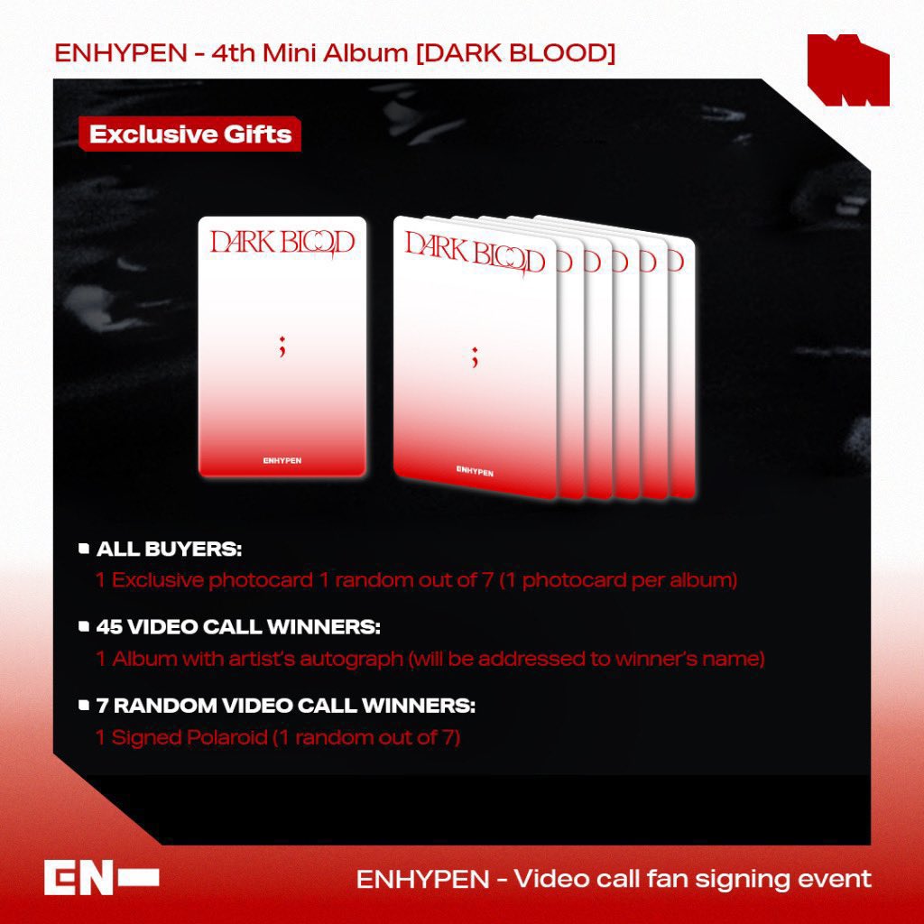 wts lfb ph only help rt 

Kpopmerch Enhypen Dark Blood VCE

POB ONLY: ₱650 (all members avail)
ALBUM ONLY: ₱400 (random)
SET: 1000

DP: 50% PAYO, RB once intransit to PH
DOO: june 04, 2023
FETA

mine/dm to claim ✨🙏🏻
🏷 wts lfb enhypen dark blood kpopmerch vce