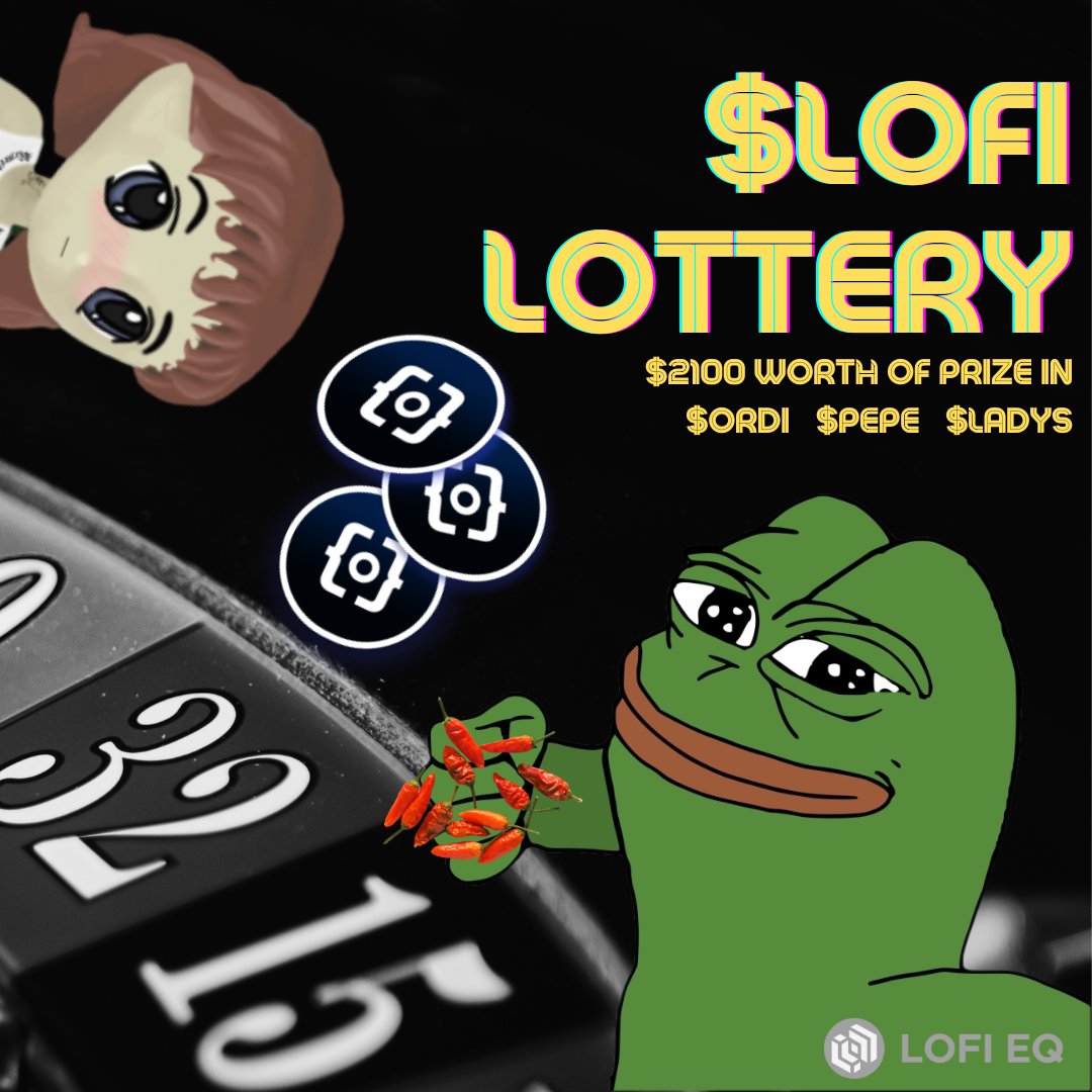 💦Don't sweat it if you missed out on the ride with $ORDI $PEPE $LADYS. We got your back! Conquer simple missions on $LOFI Lottery and win amazing 🎁Link: bit.ly/43xYTf7

🥇$700 worth of #ordi
🥈$700 worth of #pepe
🥉$700 worth of #ladys