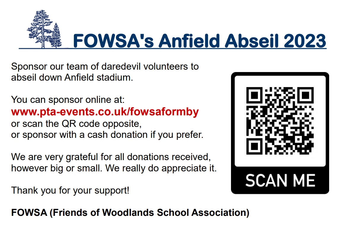 fowsaformby's tweet photo. Thank you to everyone who has sponsored us so far! We have raised £140!
We have 19 volunteers abseiling down Anfield Stadium to raise funds for @WoodlandsFormby .
If you would like to sponsor our team, we would really appreciate it:
https://t.co/T7zdCdvyp1
Thank you!
FOWSA https://t.co/7siNFMKXoS