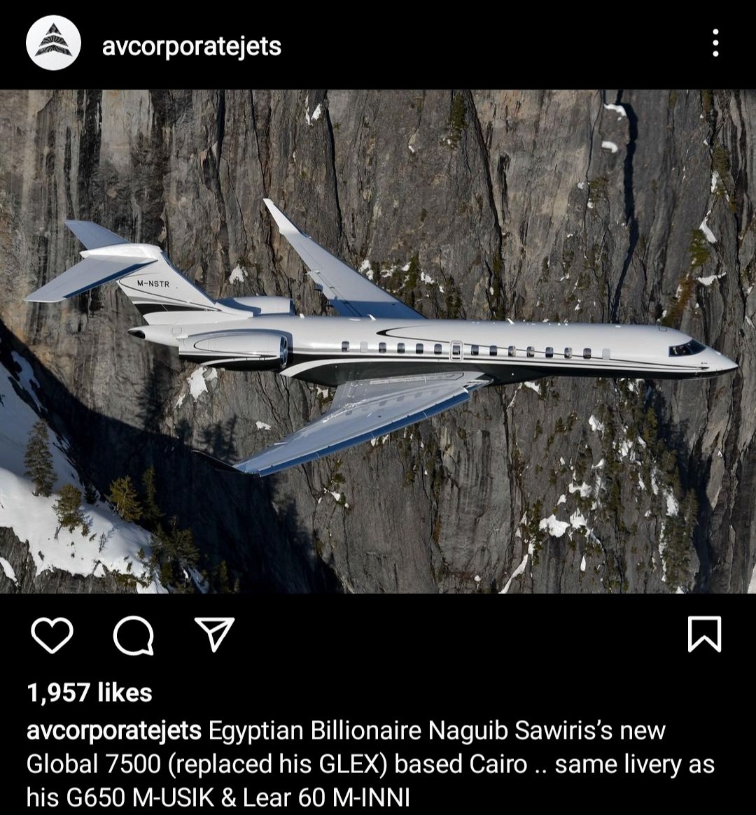 LebanonJets's tweet image. #MNSTR is Egyptian Billionaire family #Sawaris shiny new #GL7T Global 7500 arrived into #Beirut from #Cairo (very) short turnaround and now back to Cairo