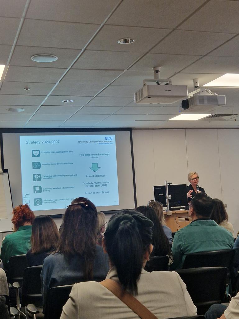 Great start to the #UCLH Nursing & Midwifery Conference How can as a professional can we lead on UCLH's strategy #uclhnm2023 #oneteam @vsweeney431 @SuseeScott