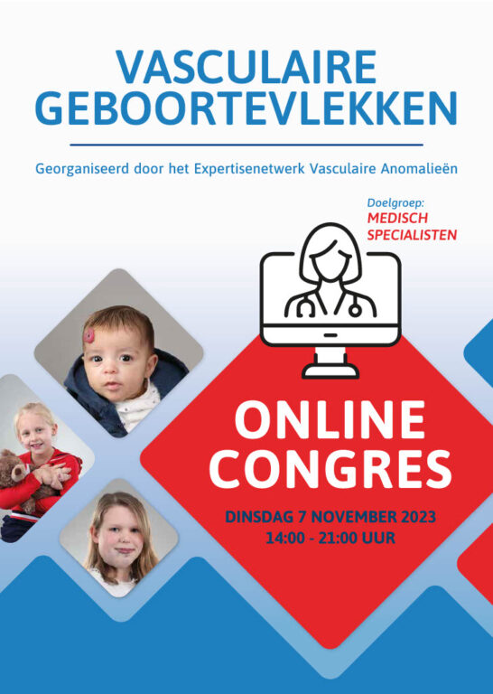 Het expertisenetwerk vasculaire anomalieën …ngeborenvaatafwijkingen-expertise.net
organiseert op 7 november 2023 een congres 'Vasculaire Geboortevlekken' voor medisch specialisten. Aanmelding mogelijk via hevas.eu/congres #vascularanomalies