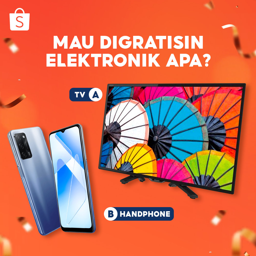 Sobat Shopee! Kamu mau elektronik yang mana nih? REPLY sebanyak-banyaknya ya! 🤭