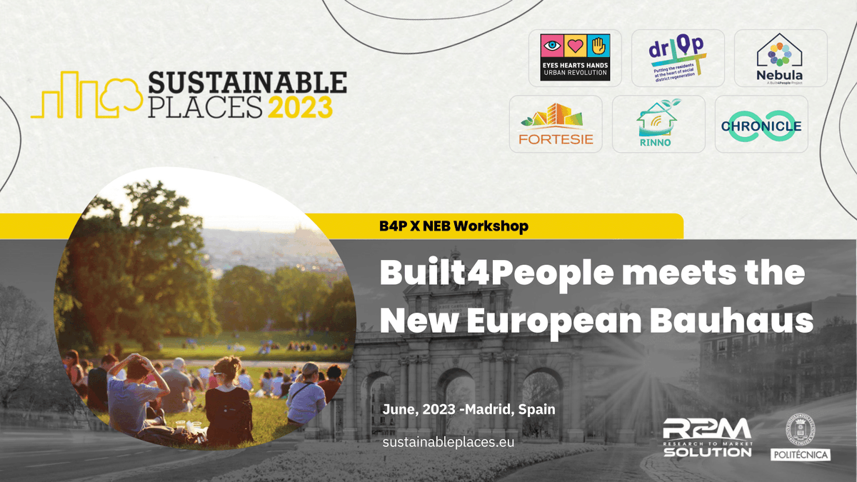 RINA1861's tweet image. We will present the @CHRONICLEheu and  @eyesheartshands projects at @sustainplaces 2023, within the workshop &quot;Built4People meets the New European Bauhaus&quot;. Meet us on 14th June in Madrid! #SP2023

#MakeItRINA