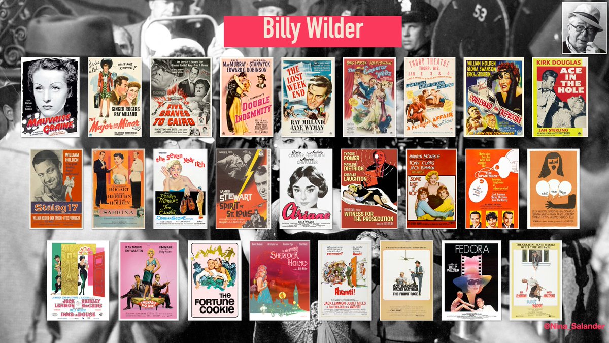 Billy Wilder filmography through time  

#HollywoodGoldenAge #SunsetBoulevard #TheApartment #SomeLikeItHot #DoubleIndemnity