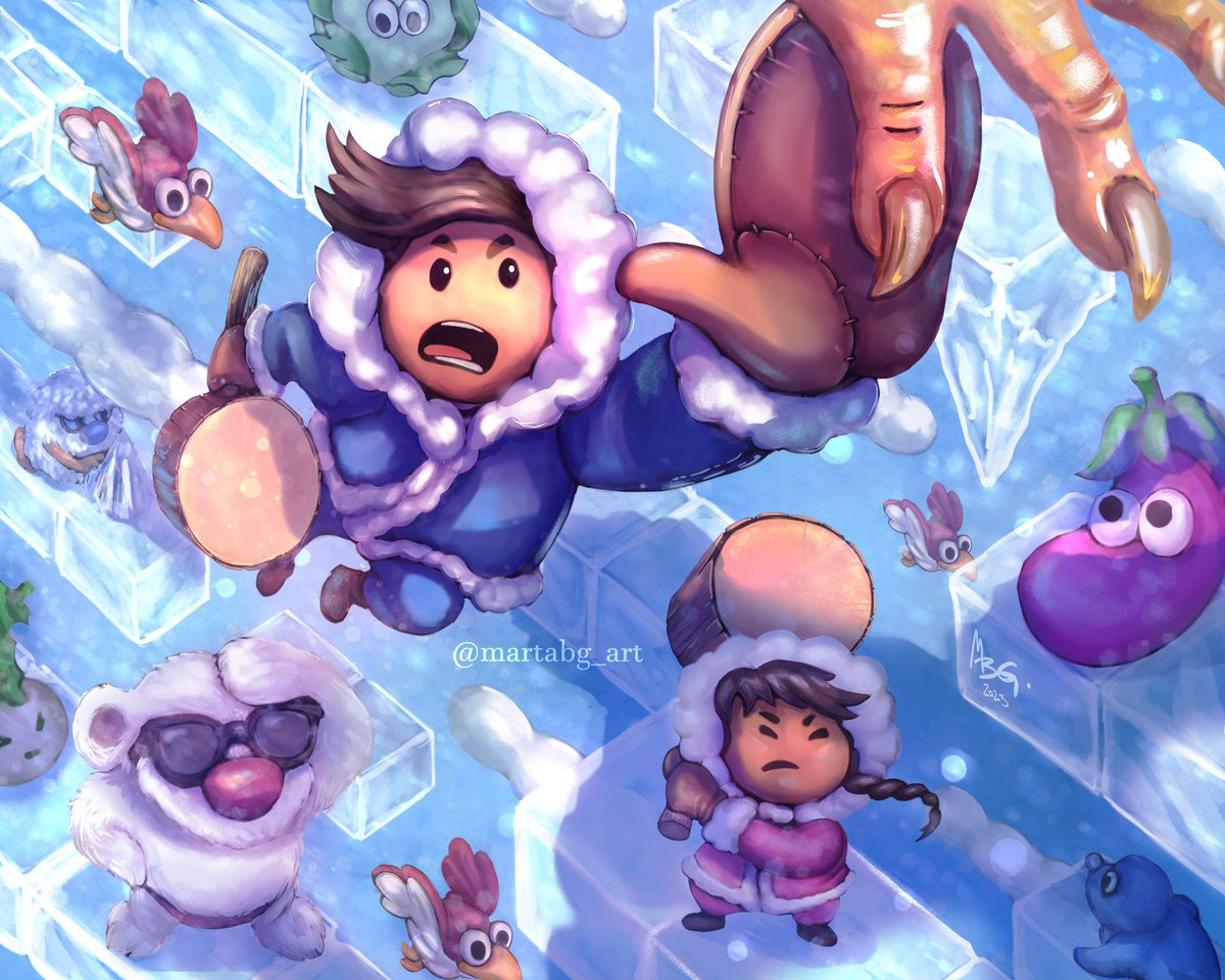 Ice Climber fan art! 😄❄️ who else remembers? / Fan art de Ice Climber 😄❄️quién más se acuerda? <a href="/RetroBarcelona/">RetroBarcelona</a>  #fanart #nintendo #nintendones #nes #konami #retrogaming #アイスクライマー  #任天堂株式会社 #clipstudiopaint #madewithwacom