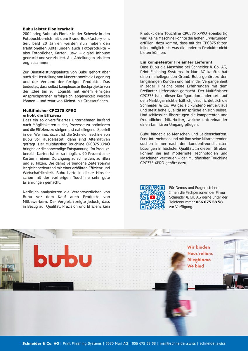 Bubu AG stärkt mit dem Multifinisher CPC375 XPRO Innovationskraft und Flexibilität. 

Vielen herzlichen Dank Christian Burkhardt &amp; Roland Schiess für die Unterstützung und das entgegengebrachte Vertrauen!

#multifinishing #touchline #swissmade🇨🇭#printfinishing #cpc375xpro