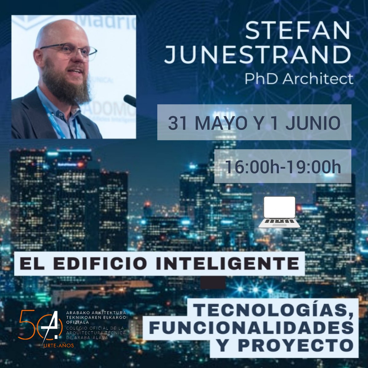 COATARABA (@coataraba) on Twitter photo 📚 ¡FORMACIÓN! 📚
📖 El Edificio Inteligente. Tecnologías, funcionalidades y proyecto.
👨🏫 D. Stefan Junestrand. PhD Architect
Twitter: <a href="/sjunestrand/">Stefan Junestrand</a>
Instagram: instagram.com/stefanjunestra…
Linkedin: linkedin.com/in/stefanjunes…
🔗 coataraba.eus
☎️ 945222866
¡Os esperamos! 📚 ¡FORMACIÓN! 📚
📖 El Edificio Inteligente. Tecnologías, funcionalidades y proyecto.
👨🏫 D. Stefan Junestrand. PhD Architect
Twitter: <a href="/sjunestrand/">Stefan Junestrand</a>
Instagram: instagram.com/stefanjunestra…
Linkedin: linkedin.com/in/stefanjunes…
🔗 coataraba.eus
☎️ 945222866
¡Os esperamos!