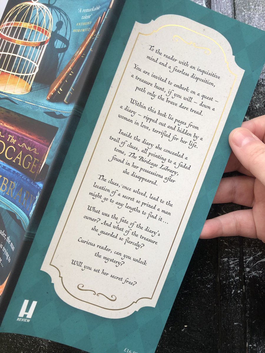 A massive thank you to @joe_thomas25 and @headlinepg for this absolutely stunning finished copy of #TheBirdcageLibrary by @FreyaBBooks it’s out 22 June and I can’t wait to start reading 😍❤️ #Bookmail #BookTwitter