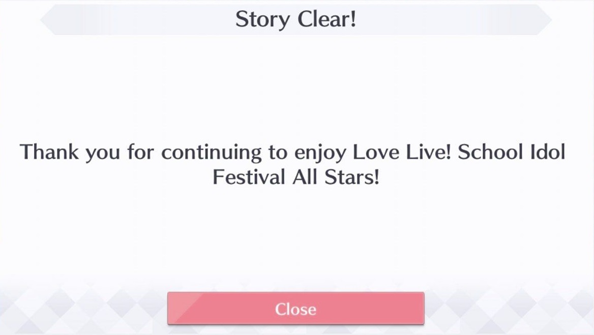 #SIFAS Story & 3D MVs: We have come full circle! 🌈

•Story Chapter 1 'A Dream Realized Together' → Story Chapter 53 'The Rainbow Connection'
•TOKIMEKI Runners → KAGAYAKI Don't forget!

'Thank you for continuing to enjoy Love Live! School Idol Festival All Stars!' 😭

#LLAS…