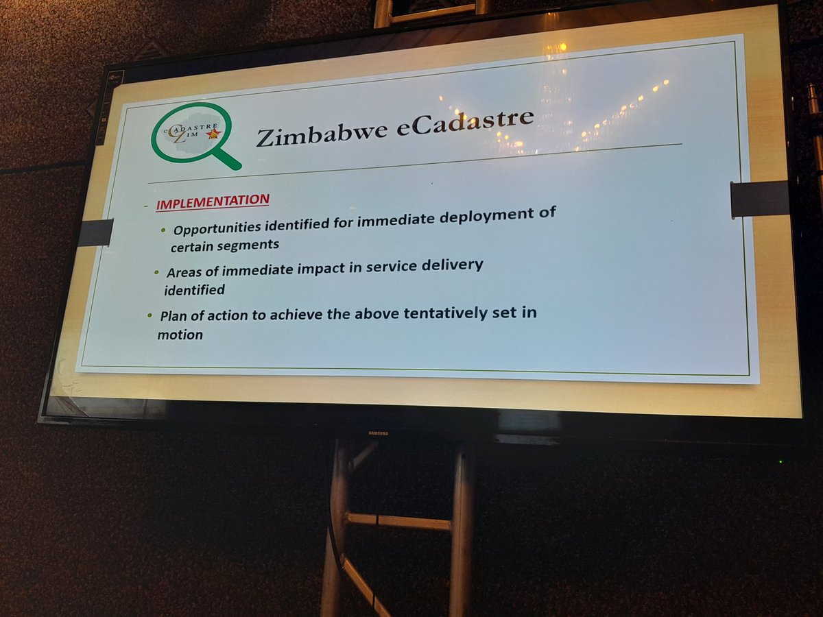 We get a run down (background) of the Zimbabwe Cadastre from the Department of the Surveyor General Project Director Mr. R Mupondi