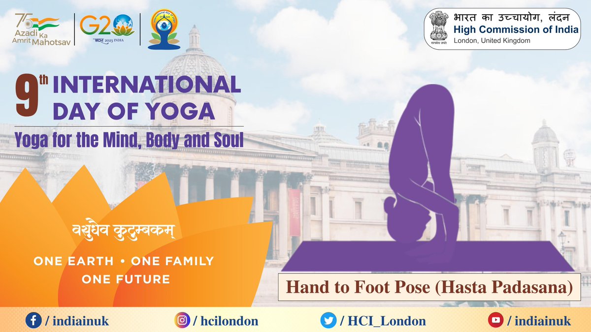Londoners!! Happy to announce that #InternationalDayofYoga is returning to Trafalgar Square with the support of <a href="/MayorofLondon/">Mayor of London, Sadiq Khan</a>. Come join us in celebrating the 9th International Day of Yoga on June 20th from 0830 hours. <a href="/VDoraiswami/">Vikram Doraiswami</a> <a href="/sujitjoyghosh/">Sujit Ghosh</a> <a href="/authoramish/">Amish Tripathi</a>
