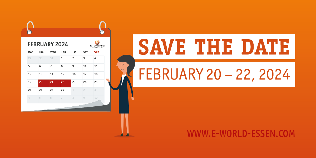 EworldEssen's tweet photo. After #Eworld23 is before #Eworld24! We're back to the traditional February date in 2024: February 20 - 22, 2024! 📅 Book your exhibition space & stay connected via the E-world Community: https://t.co/YGk8FoSK3w https://t.co/uVyjxaGkIP