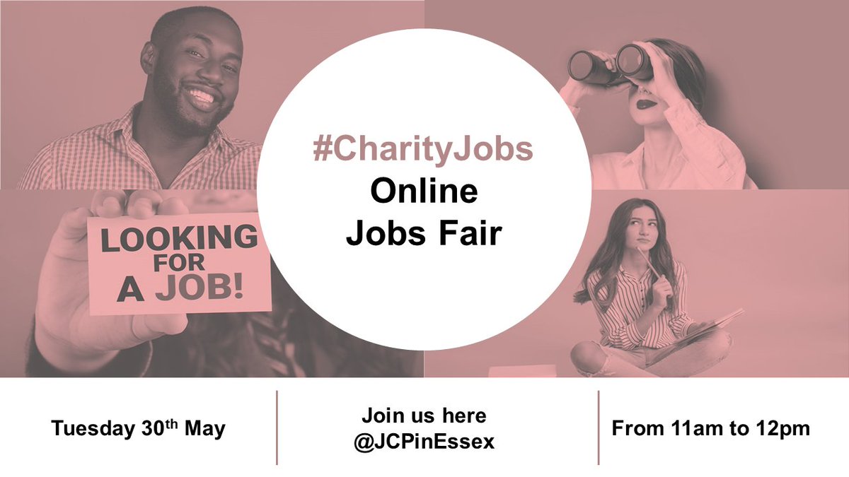 Welcome to our #CharityJobs virtual jobs fair!

Hope you can stay with us for the full hour but if not, here is the link to see all the vacancies posted after 12pm: ow.ly/Cvux50OvHlV

#EssexJobsHour