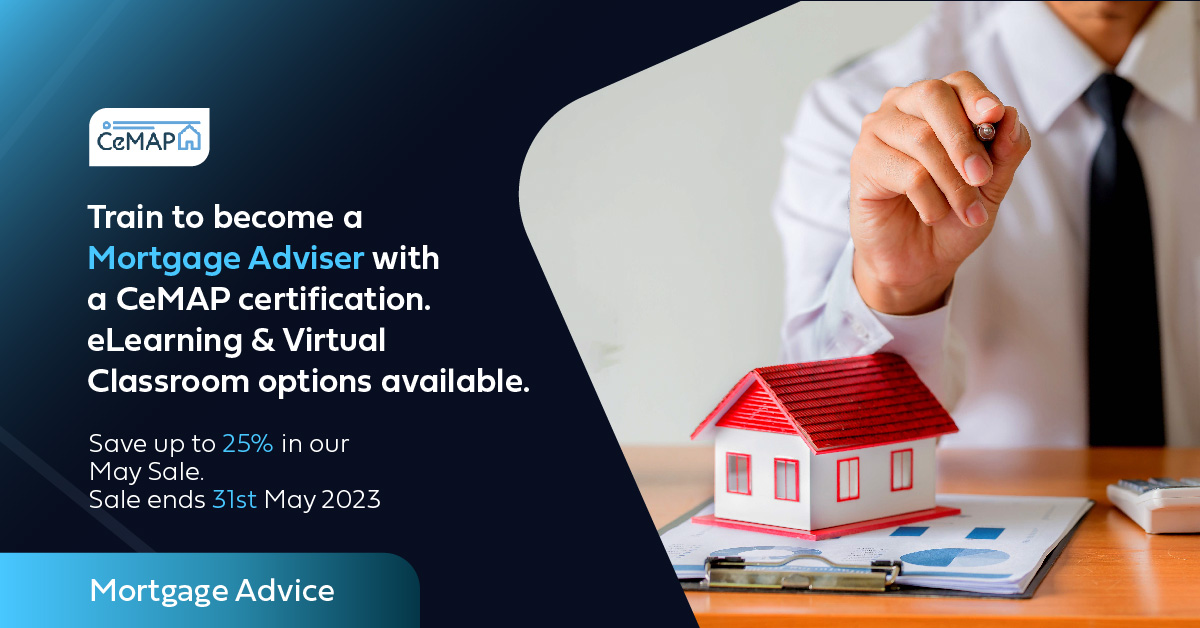 Save up to 25% on #CeMAP Professional Mortgage Adviser training in our sale. Learn to become a professional #MortgageAdviser in 9 days or via eLearning. Monthly payment plans available to help you get the career you want. Offers end 31st May. pulse.ly/khfbx4vuyr