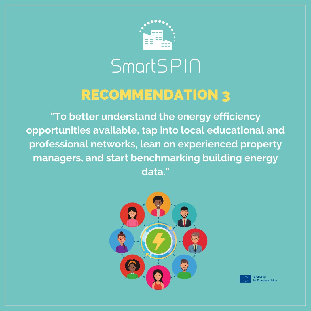 🆕Series of recommendations❗️

How can you better understand the #energyefficiency opportunities available near you❓🏢♻️

Read the #SmartSPIN list of recommendations➡️ 
🔗lnkd.in/eCzXYW7c

#energyefficiency #smartbuildings #smartenergy #smartmanagement #greentransition