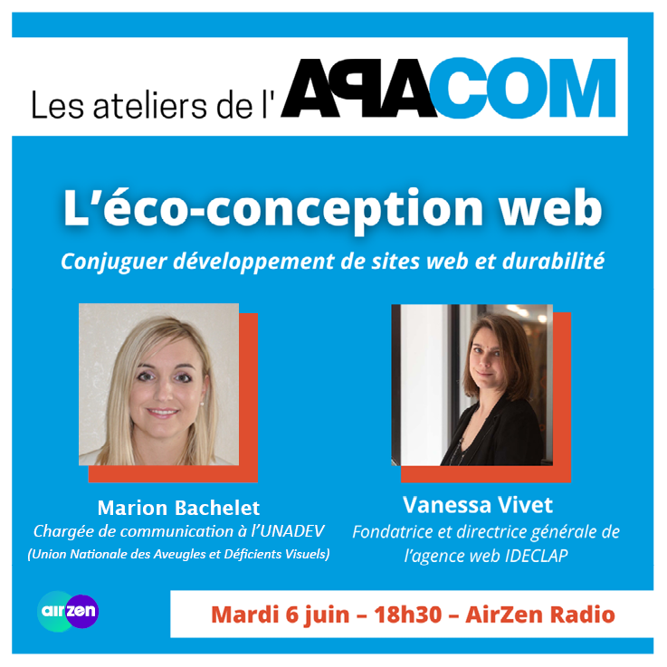 J-7 pour découvrir l’éco-conception web  Il ne vous reste plus que 7 jours pour vous inscrire à l’atelier communication responsable et RSE du mardi 6 juin !  Découvrez lors de l’atelier comment y parvenir grâce à l’éco-conception web ! Inscrivez-vous ici : https://t.co/z1ZwWG07Rc