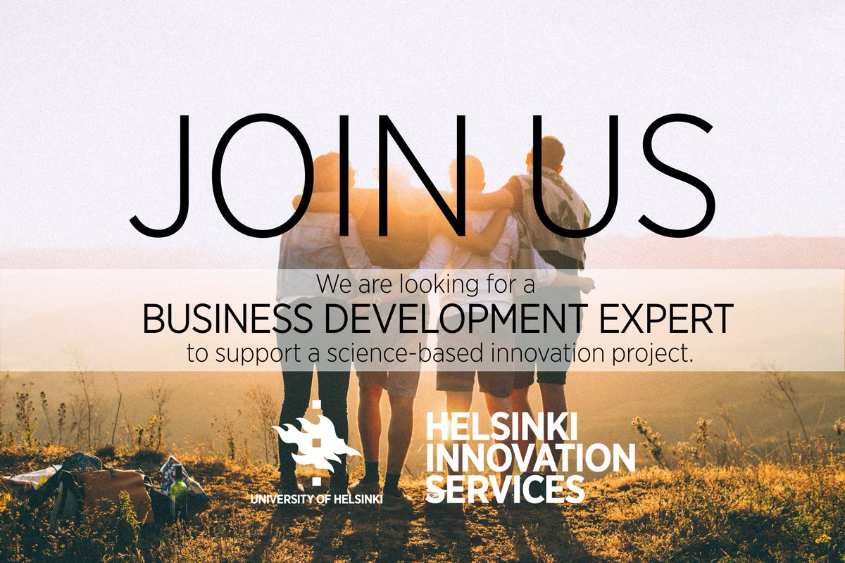 📣 Job opportunity 📣 A @helsinkiuni research team is looking for a #businessdevelopment expert to join an #innovation project to commercialise a new #biosensor platform technology. ℹ️ tinyurl.com/2np2r2pw #recruitment #hiring #Entrepreneurship #WeAreHelsinkUni