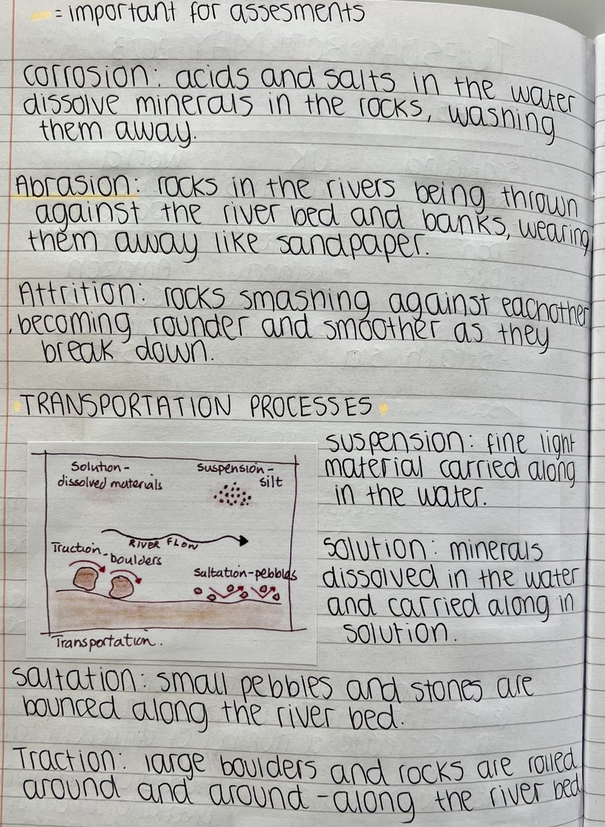 MrSimpsonGeo's tweet photo. New #N5Geographers setting the bar high from the start - taking care to add detail to our notes and pride in our own work to achieve at the highest level! #Rivers #geographyteacher https://t.co/mlzA8kLeYr