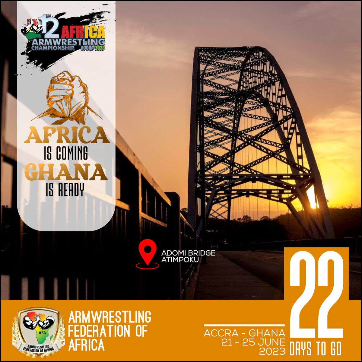 SWAG_Ghana's tweet photo. Accra, Ghana will host the 12th Africa Armwrestling Championship in June.

 #AAC2 #AfricaArmwrestling
#WeAreArmwrestling https://t.co/Q1XgqK1dtF