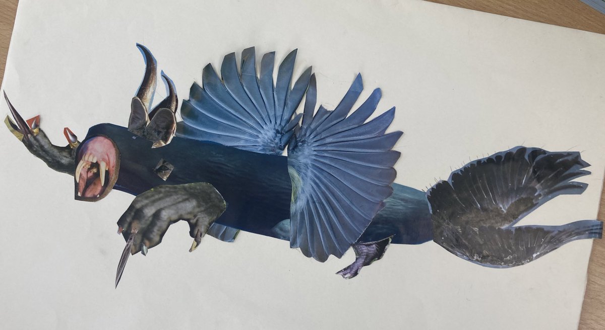 Dempsey_art's tweet image. Y5 Kacper’s creature initially collaged from magazine images and inspired by Dinosaurs. Today is our third session on this where we will paint the clay creature. Awesome skills 🌟 #artteaching #clay #primaryart