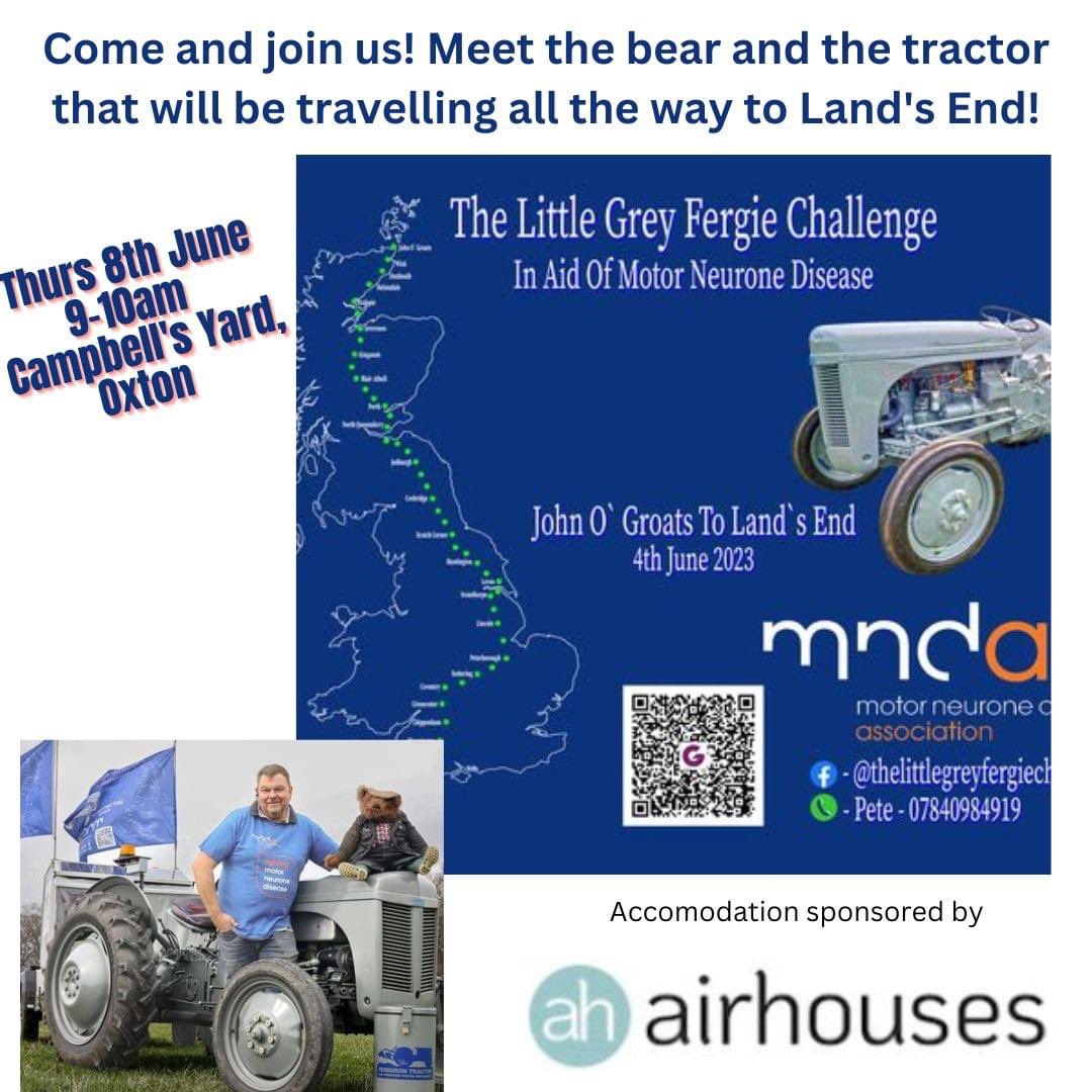 We are delighted to be supporting the #littlegreyferggie challenge as they make their way from John O’Groats to Land’s End for MND #charity #responsibletourisim #scottishborders #visitscotland #scotlandstartshere