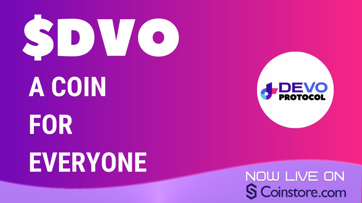 🌍 A coin for everyone, everywhere! $DVO empowers you to volunteer, earn &amp; be rewarded. 

Just 2hrs to the official launch at 20:00 (UTC+8) on @coinstore_exc. Be part of the #DeVOProtocol revolution in #crypto, #blockchain, and #defi to revolutionize volunteering &amp; philanthropy