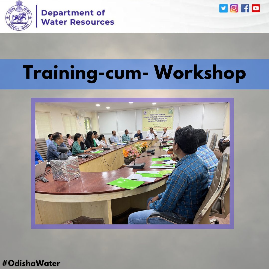 OdishaWater's tweet photo. 📢 Training-cum-Workshop on "Operation, Maintenance, efficient use of water in Megalift Irrigation Project" successfully concluded under the guidance of Chief Engineer, Megalift and Director WALMI. 

#CapacityBuilding #EfficientWaterUse #Megalift

@CMO_Odisha @TukuniSahu https://t.co/mrQYJnRiTp