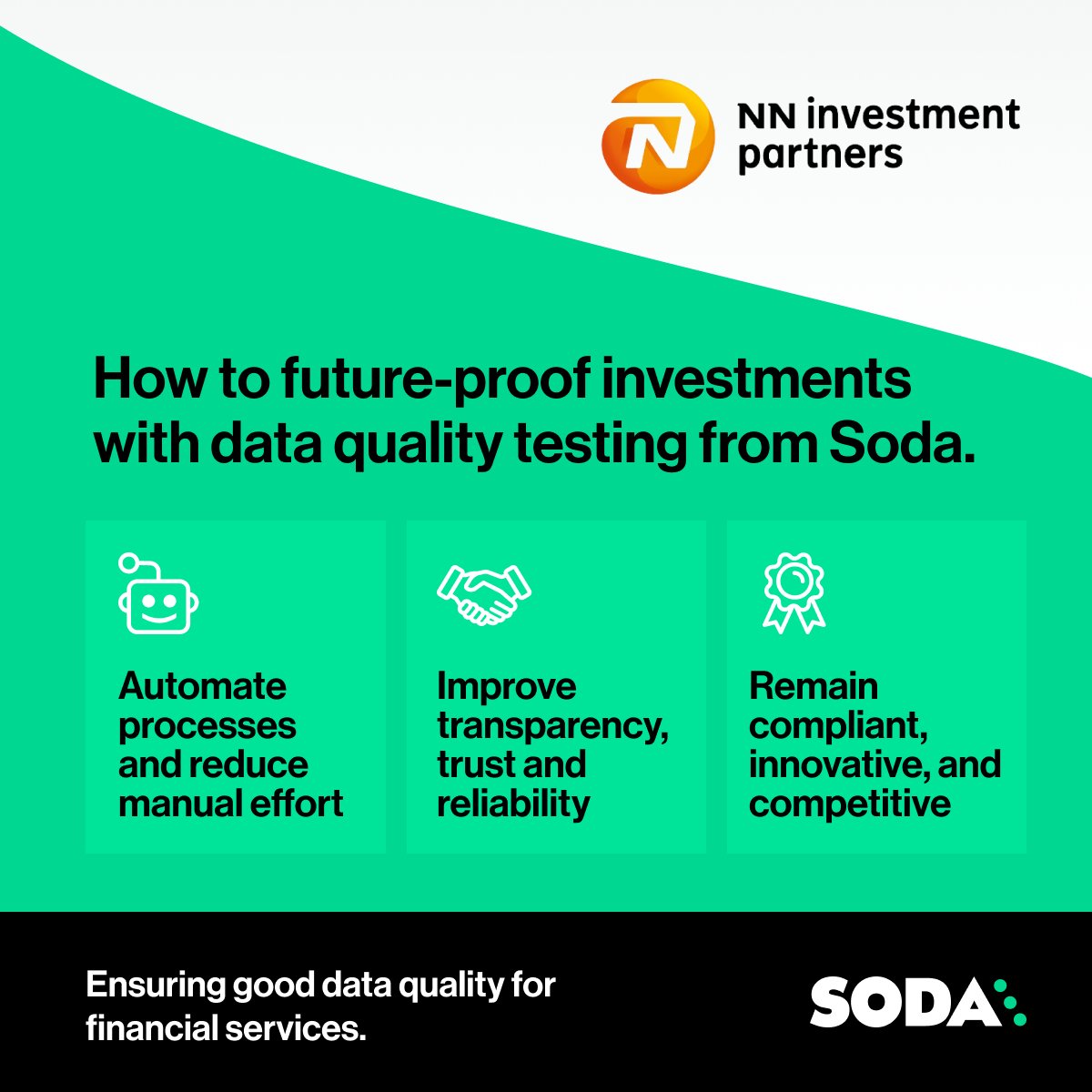 Soda (@sodadata) on Twitter photo Discover how NN IP improved data quality with Soda to make better-informed decisions and stay competitive in the market. With complete transparency across data pipelines, NN IP catches data issues and enables teams to trust and use data: bit.ly/3MVL2tr #DataQuality Discover how NN IP improved data quality with Soda to make better-informed decisions and stay competitive in the market. With complete transparency across data pipelines, NN IP catches data issues and enables teams to trust and use data: bit.ly/3MVL2tr #DataQuality