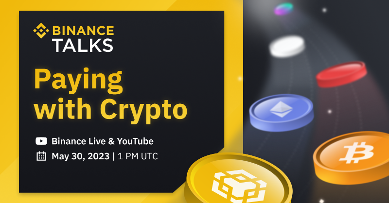 binance's tweet photo. We'll be live in 30 minutes discussing how crypto is already changing payment systems around the world.

Join us for #BinanceTalks Paying with Crypto, with top speakers from the industry and $5,000 in rewards to be won!

Set a reminder here 👇