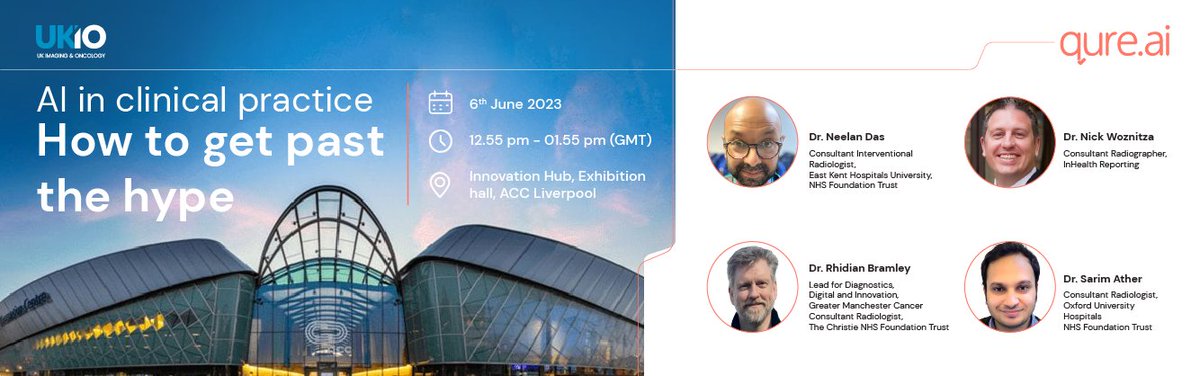 Qure.ai (@qure_ai) on Twitter photo Here's your chance to experience a diverse lineup of industry trailblazers-<a href="/sarim_ather/">Sarim Ather</a> <a href="/NeelanDas/">Neelan Das</a> <a href="/RhidianB/">Rhidian Bramley</a> & <a href="/xray_nick/">Nick Woznitza 🇪🇺</a> sharing their vision & strategies for integrating #AI in clinical pathways. Gain insights on implementation, overcoming challenges & impacting patient lives. Here's your chance to experience a diverse lineup of industry trailblazers-<a href="/sarim_ather/">Sarim Ather</a> <a href="/NeelanDas/">Neelan Das</a> <a href="/RhidianB/">Rhidian Bramley</a> & <a href="/xray_nick/">Nick Woznitza 🇪🇺</a> sharing their vision & strategies for integrating #AI in clinical pathways. Gain insights on implementation, overcoming challenges & impacting patient lives.