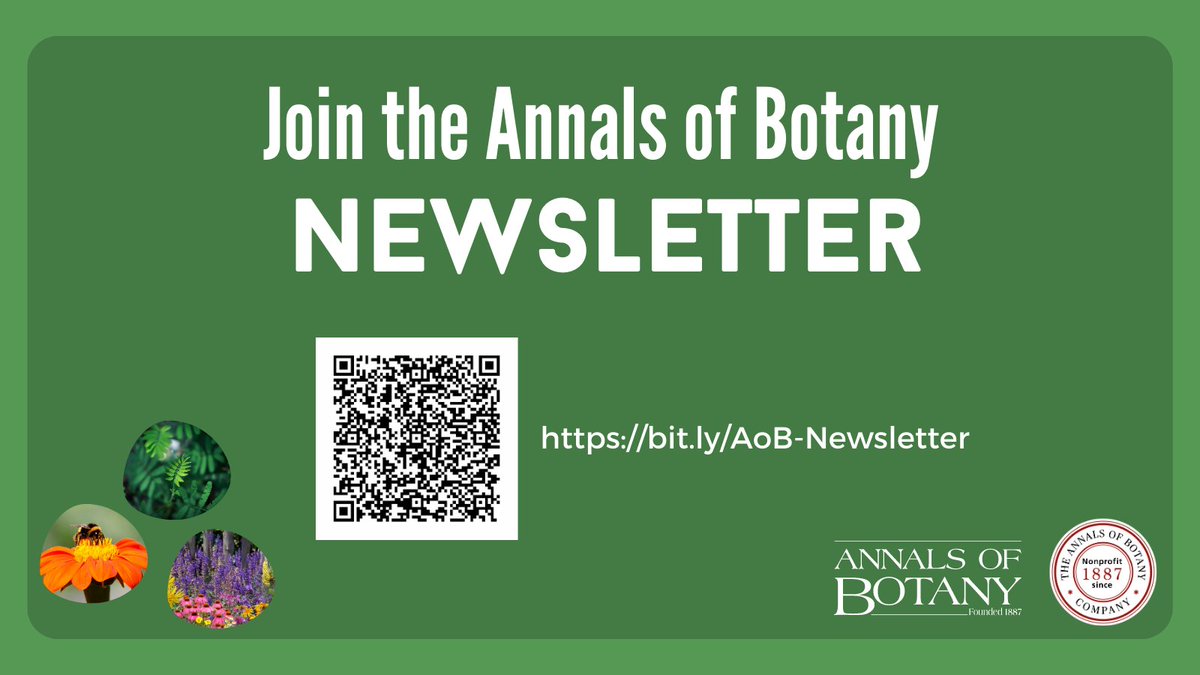 📨 We invite you all to join the <a href="/annbot/">Annals of Botany</a> Newsletter! Receive news on Calls for papers, Special Issues, author profiles and more!

✅Click on the link and subscribe 
👉bit.ly/AoB-Newsletter