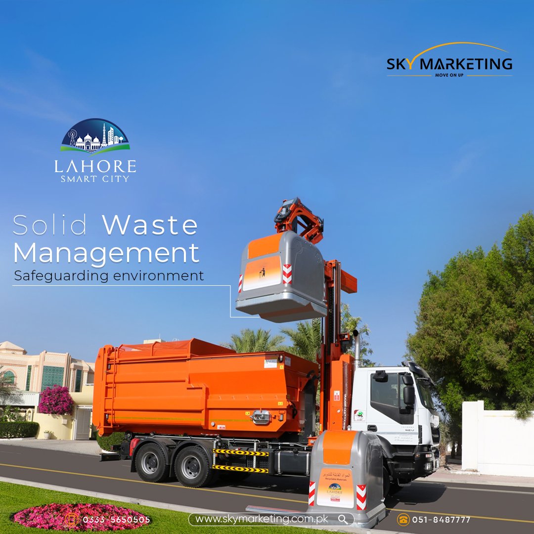 The waste disposal techniques play a huge role in safeguarding environment.
Lahore smart city will use smart waste management system that will ensure recycling, causing no harm to mother earth.
#SkyMarketing #1RealEstateMarketingCompany #LahoreSmartCity #smartwastemanagment