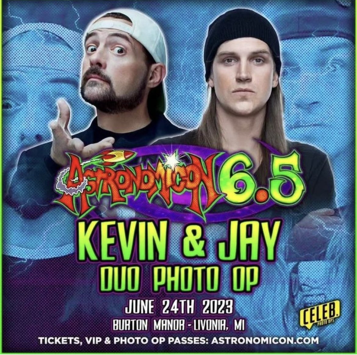 Jay and Silent Bob photo ops are available @AstronomiconMI 🚀
Astronomicon.com
Not long now, it’s going down June 24th at Burton Manor in Livonia, Michigan‼️
#jayandsilentbob #viewaskew #jasonmewes #kevinsmith