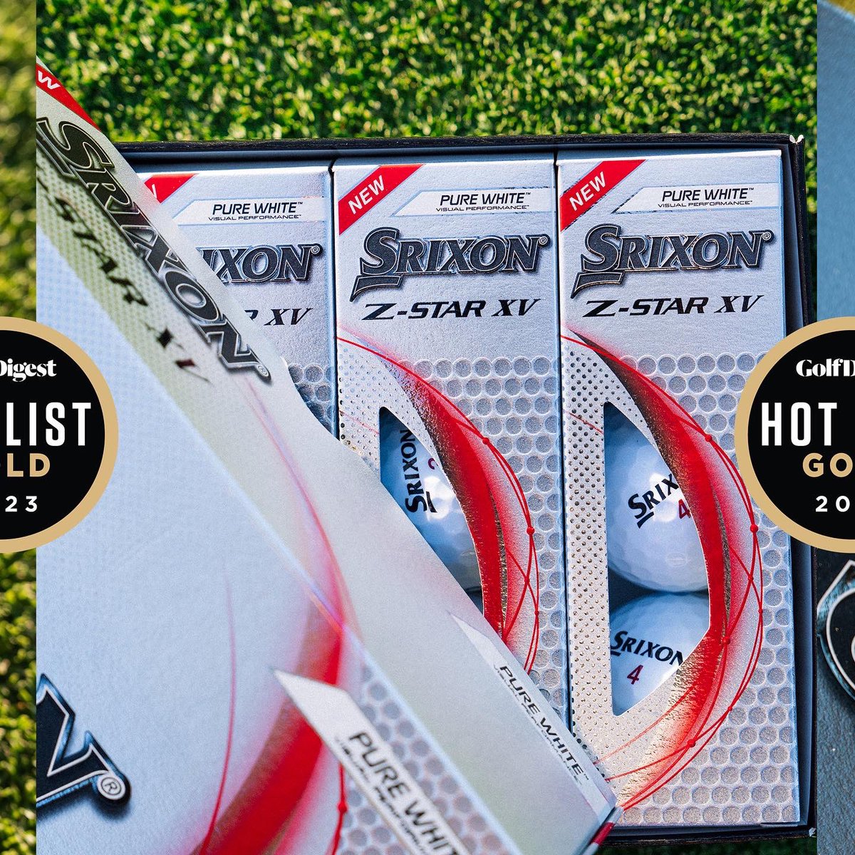 SrixonEurope's tweet photo. Delighted to announce that our Z-STAR, Z-STAR XV, Z-STAR DIAMOND &amp; Q-STAR TOUR golf balls are all recipients of a Gold Award in the 2023 @GolfDigest Hot List for Golf Balls.🔥🏅

Click the link to discover all Srixon balls &amp; find your nearest stockist.👇

https://t.co/QDloNFUuBa https://t.co/ITAUqam56Z