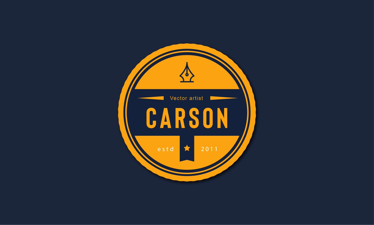 Is23852997Islam's tweet photo. Portfolio Design
Category - Vintage Badge

Name - Carson
Used Tools - Adobe Illustrator
Type - Badge Logo

#vintageLogo #badgeLogo #retroLogo #logoDesign #handDrawnLogo 
#ナイスネイチャ #CalebMartin 

If you need a Badge Logo then
Hire me - https://t.co/0by3Hcc4yy https://t.co/lmT76PjnED