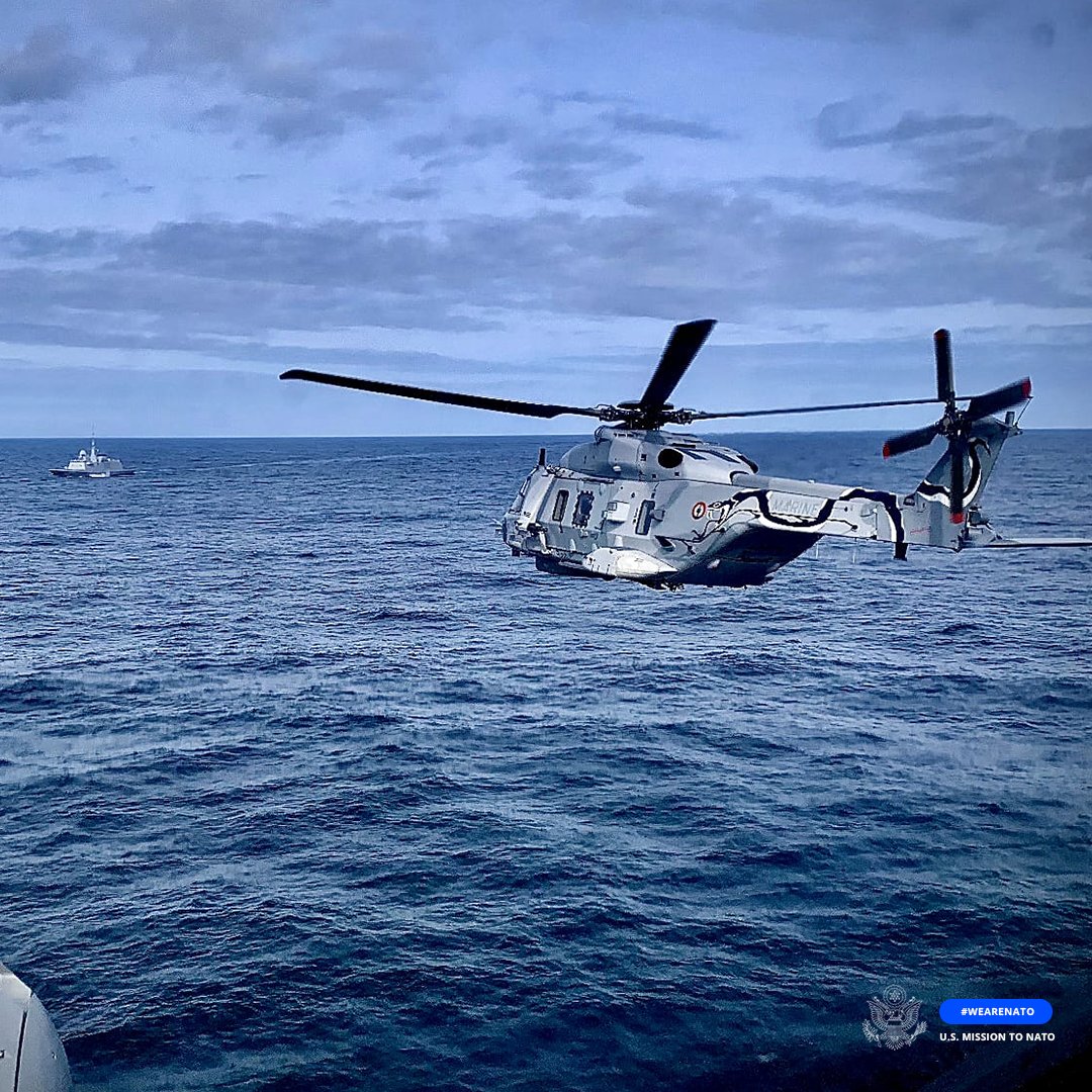 USNATO's tweet image. In the frigid waters off the North Atlantic Ocean, @NATO Allies put their experience, weapons systems, and procedures to the test.
Exercise Formidable Shield is a biennial integrated air and missile defense incorporating multiple Allied ships, ground, and aviation forces.…