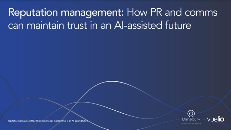 Vuelio (@vuelio) on Twitter photo Are you ready for the changes AI will make to the way we manage reputation?
Download 'Reputation management: How PR and comms can maintain trust in an AI-assisted future' for insight from experts including <a href="/wadds/">Stephen Waddington</a>, <a href="/StoneJunctionPR/">Stone Junction</a>, @lifesizemedia's <a href="/jcbohnerth/">Jan C. Bohnerth</a>, <a href="/polis_analysis/">Polis Analysis</a>' Are you ready for the changes AI will make to the way we manage reputation?
Download 'Reputation management: How PR and comms can maintain trust in an AI-assisted future' for insight from experts including <a href="/wadds/">Stephen Waddington</a>, <a href="/StoneJunctionPR/">Stone Junction</a>, @lifesizemedia's <a href="/jcbohnerth/">Jan C. Bohnerth</a>, <a href="/polis_analysis/">Polis Analysis</a>'