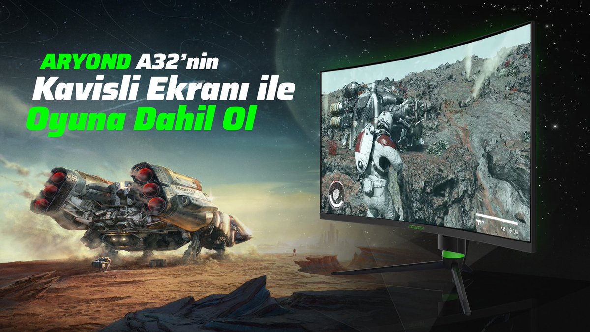 monsternotebook's tweet photo. Aryond A32’nin kavisli ekranı ile oyunlarda rakiplerden fazlasını gör, farkını göster. 💯💥
#Aryond #CurvedScreen https://t.co/2UF9PEaJjo