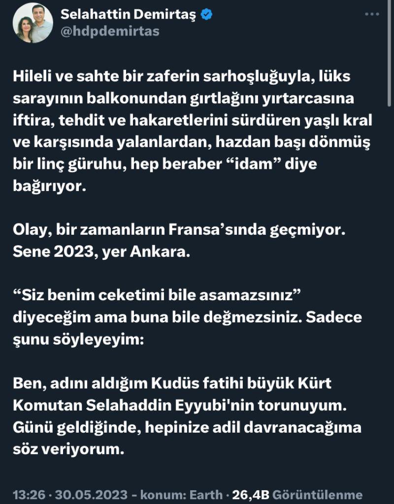 oyumdeme's tweet photo. Selahattin Demirtaş;

“Siz benim ceketimi bile asamazsınız” https://t.co/fF7mqciZph